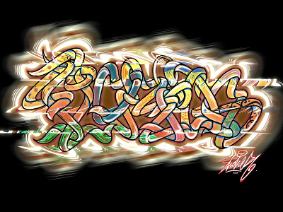 Florida graffiti by Shoker artwork design graffiti graffiti digital illustration lettering line style mural sketch typography