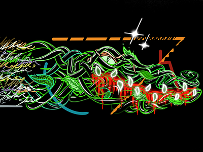 Florida's alligator by Shoker artwork color design graffiti graffiti digital illustration lettering line style mural sketch