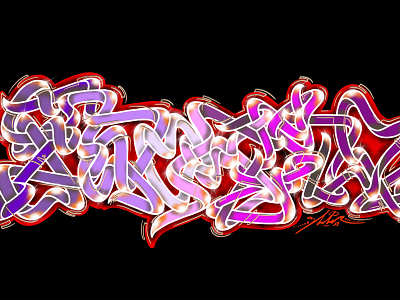 Graffiti Shoker artwork design graffiti graffiti digital illustration lettering line style mural sketch typography