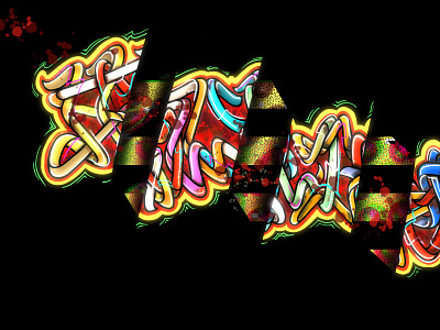 Digital graffiti Hollywood Shoker style artwork design graffiti graffiti digital illustration lettering line style mural shoker sketch