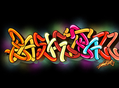 Shoker basketball digital graffiti art artwork color design graffiti graffiti digital lettering line style shoker sketch