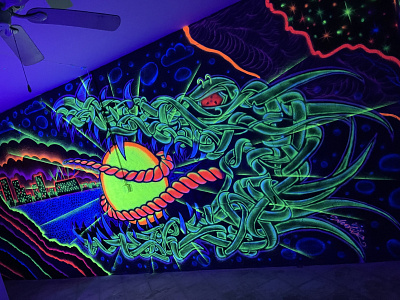 Fluorescent abstract alligator spray paint shoker alligator animal artwork design florida fluorescent graffiti graffiti digital illustration lettering mural shoker sketch spray