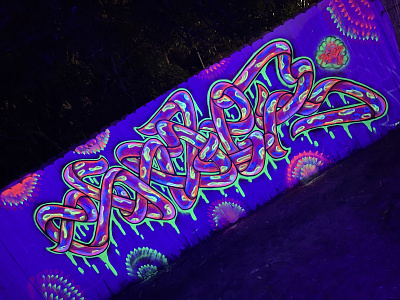 Night graffiti Shoker artwork design graffiti illustration lettering mural shoker sketch