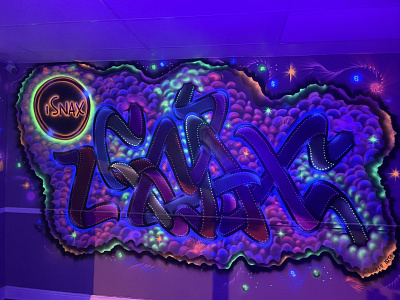 Shoker fluorescent graffiti art