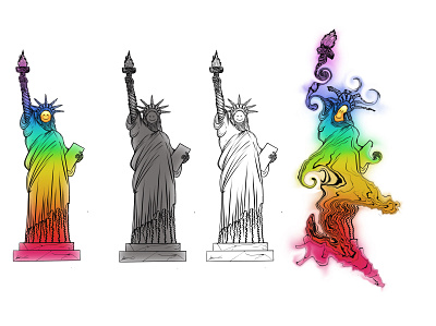 Statue of Liberty abstract illustration abstract artwork colorful design graffiti illustration liberty logo miami mural nyc png procreate shoker shoker art1 sketch statue woman