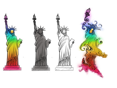 Statue of Liberty abstract illustration