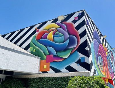 Mural colorful rose SHOKER ART1 artwork design graffiti illustration mural shoker shokerart1 sketch