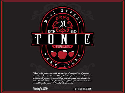 Mill Street Cider • Bottle Label beer label beer label design branding design label logo vector