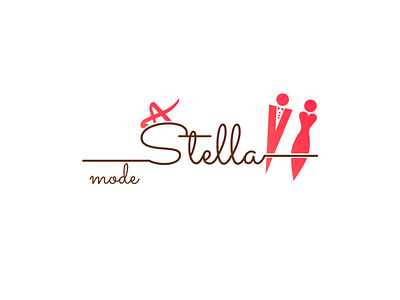 STELLA mode logo design brand brand identity branding design fashion fashion brand logo logo design mode stella
