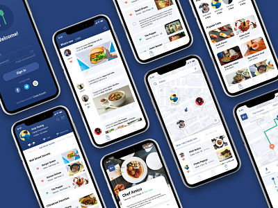 Foodie App business directory community design food food and drink food app ios mobile service social ui ux yelp