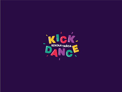 KICK DANCE logo dance logo sweet typography