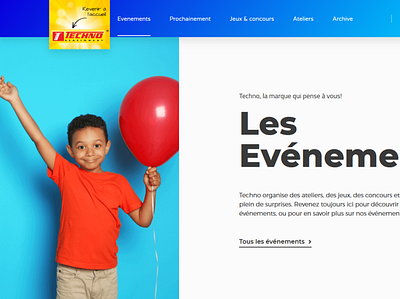 French events website for kids design elementor french ui ux web