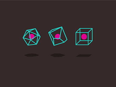 Geometric core color geometry icon illustrator shape