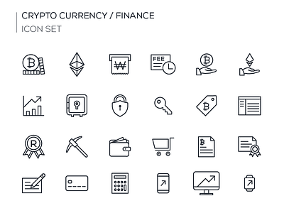 Crypto Currency / Finance icon set