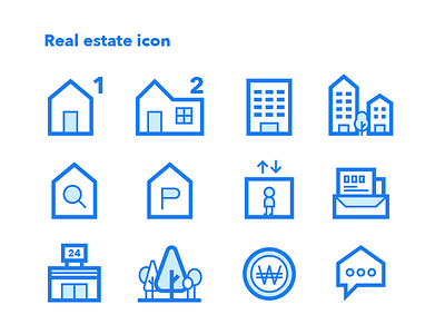 Real Estate icon set icon real estate