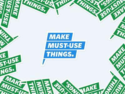 MAKE MUST-USE THINGS illustration mark ridi sticker