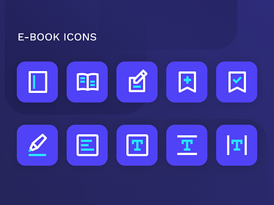 E-book Icons design flat icon