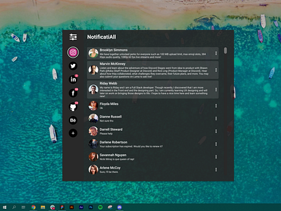 Notifications - UI #3 argentina challenge daily ui dailyui design interface media notification notifications social social media ui uiux user interface windows