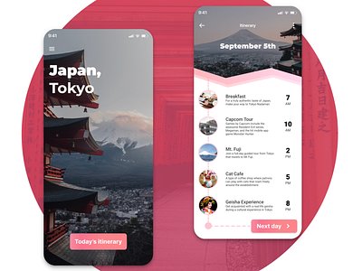 Itinerary - Service Design Club's UI Marathon (Challenge 14)