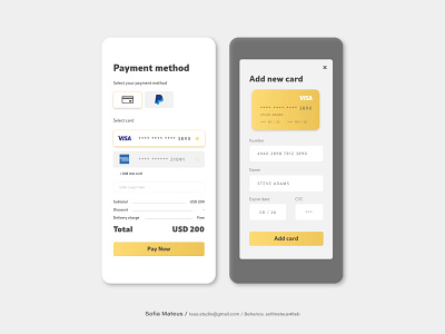 Daily UI #002 - Credit Card Checkout