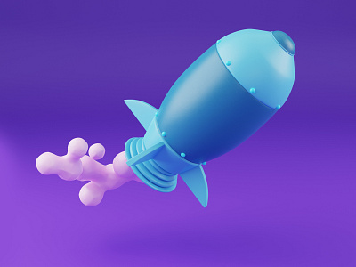 3D Rocket Illustrations