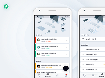 Atmosfer - Android app account android android app clean design devices logo secure significa ui white