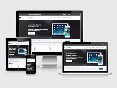 Amity Bootstrap 3.x Theme bootstrap corporate front end responsive theme web design
