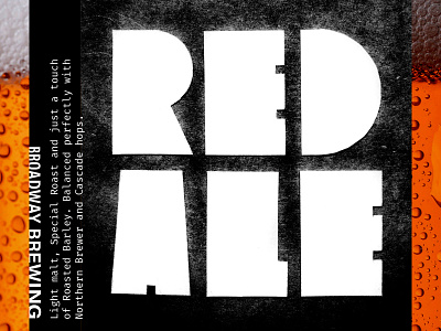 Broadway Brewing: Red Ale beer beer label homebrewing