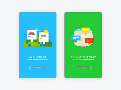 Intro Screens - GeGe App app intro mobile