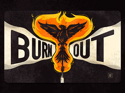 Burnout design graphic design illustration