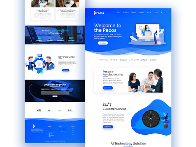 AI Technology Website Design business clean design landing page prototype science software tech uidesign uiux visual design web design