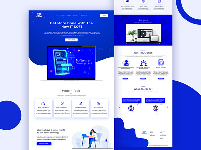 Software landing Page Design