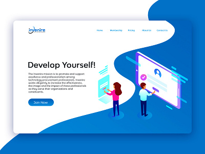 Landing Page Template prototype ui design