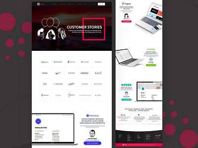 Notion customer website page ReDesign