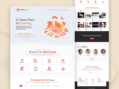 IT Institute Website Course Page Design