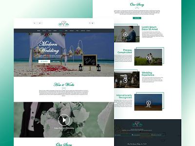 Wedding Website Video Layout Design