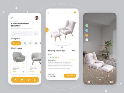 Furniture e-commerce App UI Concept