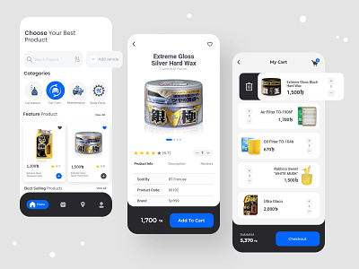 Automotive Product App UI Concept