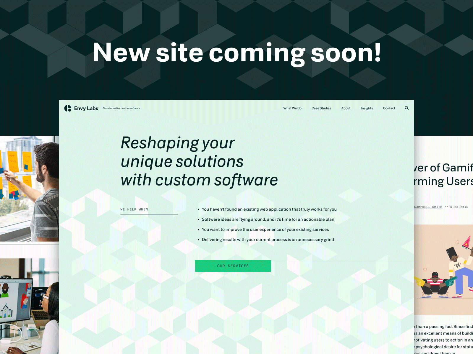 Envy site coming soon! envy labs florida orlando ui web design website website design