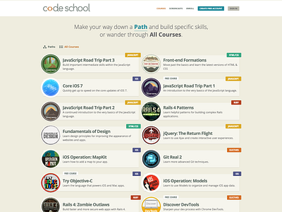 Code School Course Badges