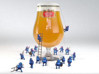 Beer Seige R&D © Finger Industries beer cgi character design finger industries illustration
