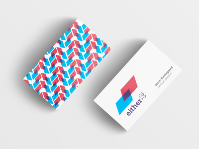 Either Or Identity abstract card design graphic layout logo other self