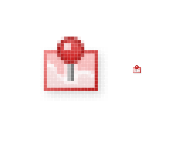 Tiny Map icon pixel red