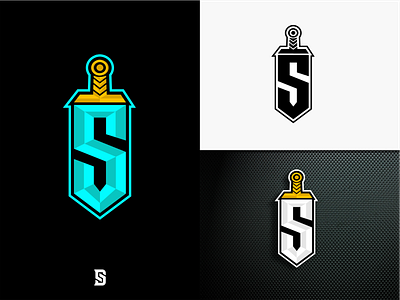 initial S logo with shape sword design esports gaminglogo graphic design illustration initial logo masculine logo minimal modern