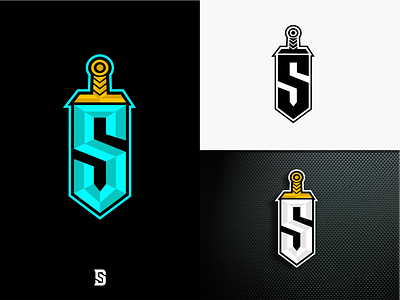 initial S logo with shape sword