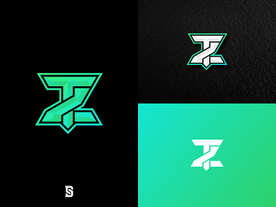 TZ monogram logo design esports gaminglogo graphic design idea illustration initial letter logo masculine logo minimal modern monogram tz