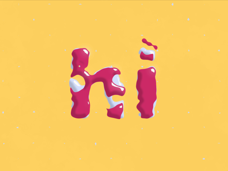 hi dribbble! debut design hi liquid mograph motion