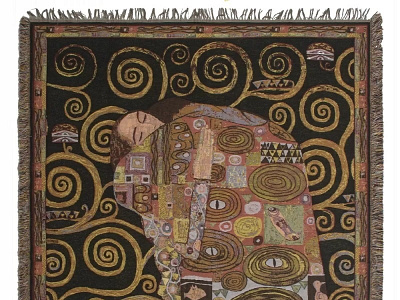 KLIMT'S FULFILLMENT BELGIAN TAPESTRY THROW design home decor icon tapestry tapestry cushion wall art