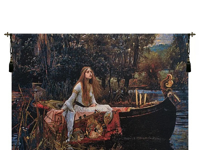 LADY OF SHALOTT BELGIAN WALL TAPESTRY branding design home home decor tapestry tapestry throw wall art
