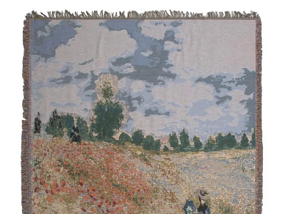 MONET'S COQUELICOTS BELGIAN TAPESTRY THROW home home decor tapestry tapestry cushion tapestry throw wall art